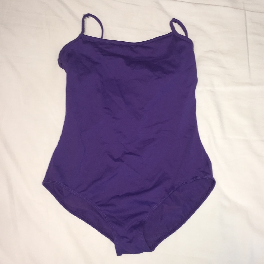 Braided Back Purple Camisole Leotard